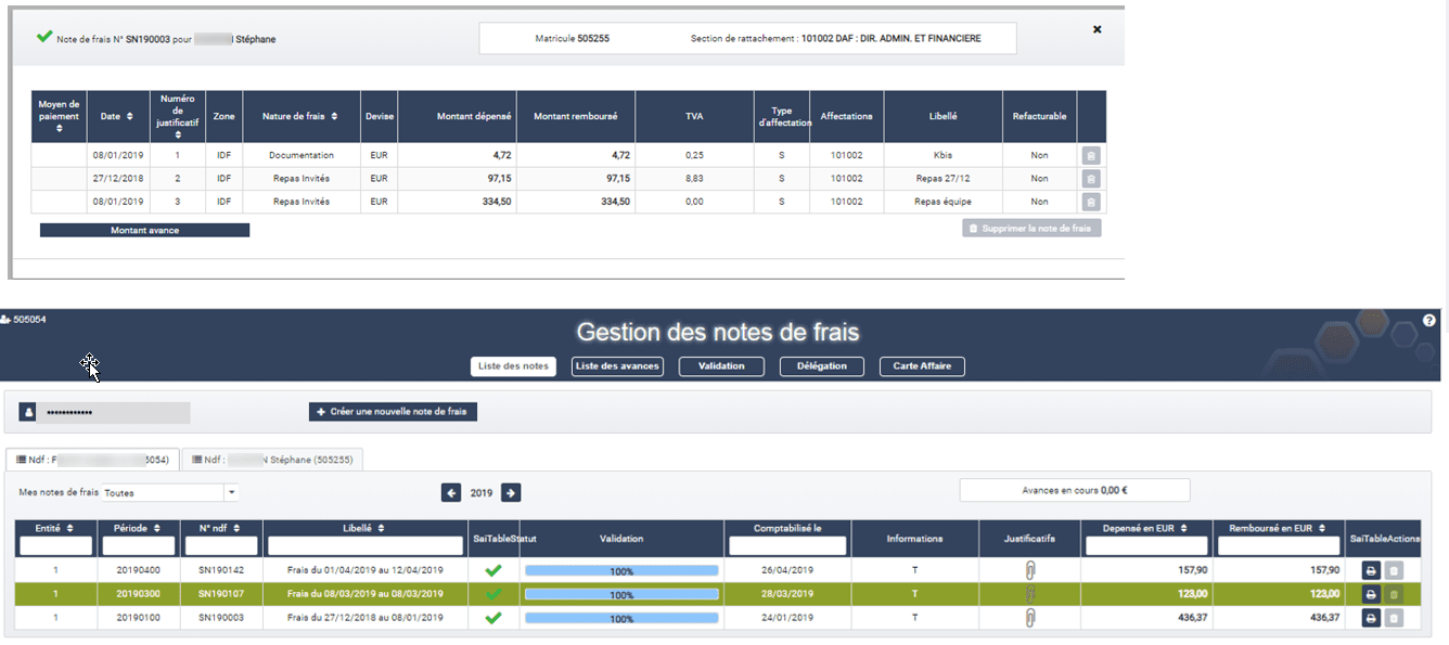 Gestion des notes de frais dans l'ERP HexaOpale