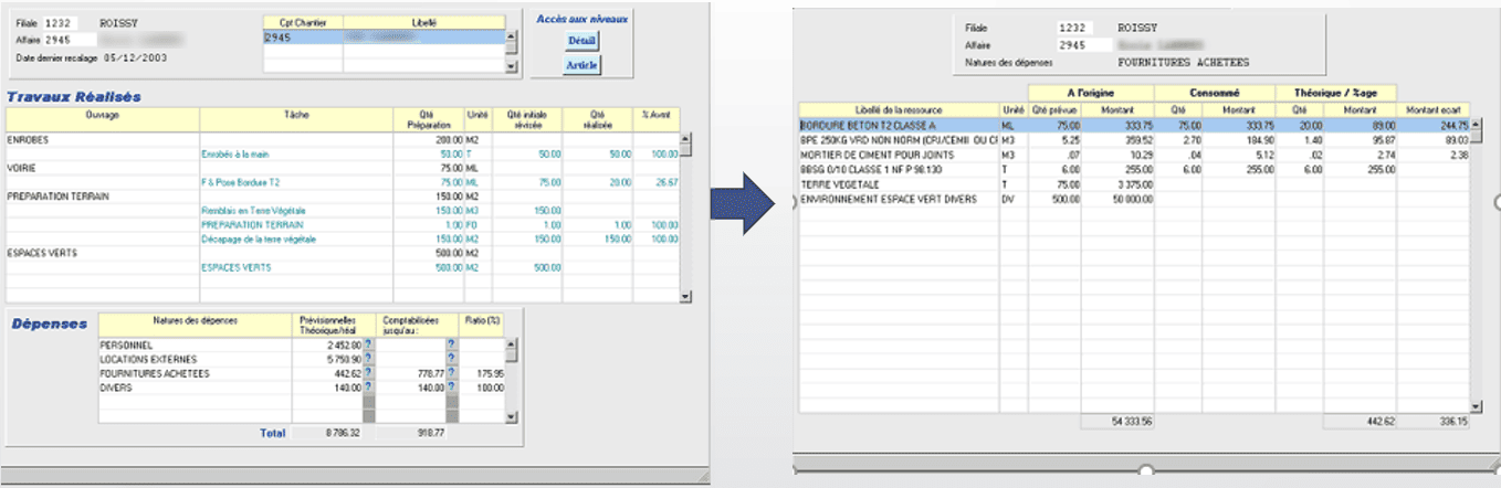 Suivi des débours vs budget de préparation ERP HexaOpale Suivi des débours vs budget de préparation ERP HexaOpale